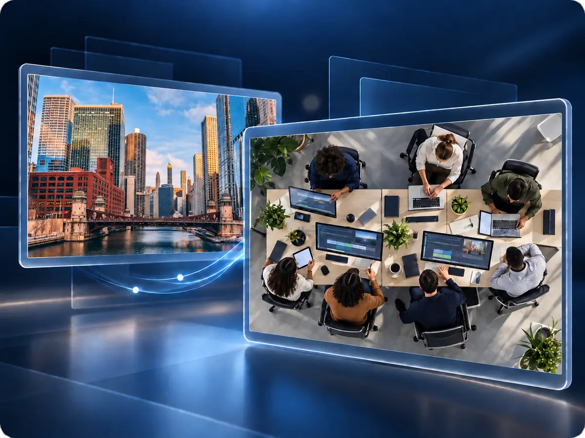 Editorial illustration representing Strimm's Chicago-area roots and collaborative vision